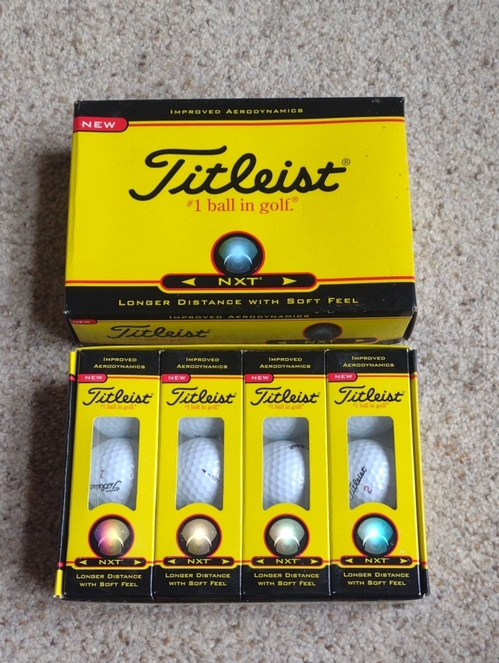 Titleist Yellow NXT Golf Ball Pack